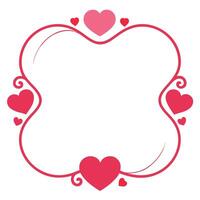Valentine's day frame with hearts vector