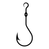 A fishing hook on a white background vector