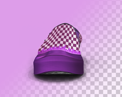 Slip-On Shoes 3D Mockup Realistic Front Perspective Fully Editable psd