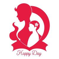 Happy day mother and child vector