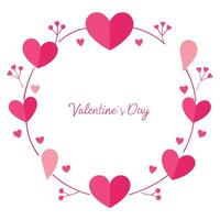 Valentine's day background with hearts vector