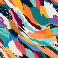 Abstract painting background with colorful strokes vector