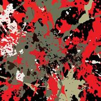 A red and black paint splatter background vector