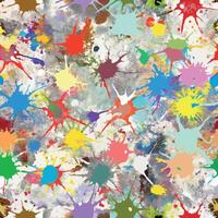 A colorful paint splatter pattern on a white background vector