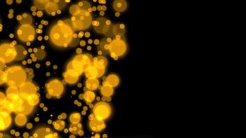 Abstract golden bokeh particles Christmas motion background with space for your text video
