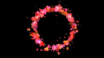 A display of swirling hearts, ideal for celebrating moments of love and affection, 4k video