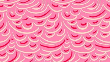Minimalist plain print. Abstract organic shapes seamless pattern on a pink background. hand drawn sketch unique forms semicircle lines. Contemporary ornament vector
