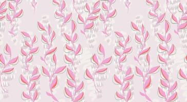 Unique abstract organic botanicals shapes seamless pattern. hand drawn sketch forms florals and shape print on a pastel background. Collage contemporary ornament. vector