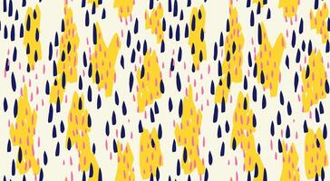 Hand drawn sketch abstract organic shapes seamless pattern. Unique spotted print. colorful background. Contemporary minimalist ornament vector