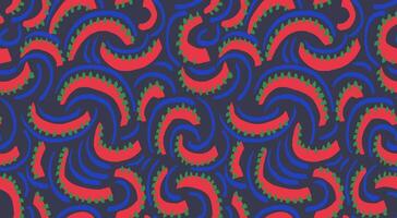 Contemporary colorful seamless pattern with abstract organic shapes. Unique irregular semicircular forms print. Simple background ornament. hand drawn sketch vector