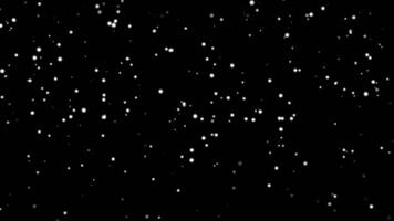 Falling Snow overlay effect. White snow flakes on black background. video