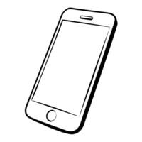 iphone, illustration line art vector