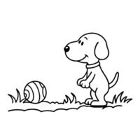 snoopy decided to bravely go into the forest to find the ball he kept telling himself to be brave, vector