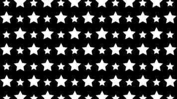 White stars on black background in , creating visually appealing design video