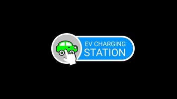 Electric car charging. EV station. meter with the needle pointing to the red part of the fill mark. video