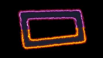 flare light square frame animation video