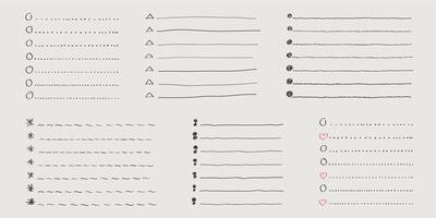 Collection of isolated outline hand drawn check to do list, bullet, check mark and check box in a doodle sketch cartoon style. Set of paper note with task plan. vector