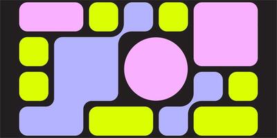 Y2K Trendy Geometry Futuristic shapes. Naive Design elements, Simple bento design. Label pack. Brutalism style. Web frame set, blocks, grid concept. layout. Ui template. Web comics grids, connection vector