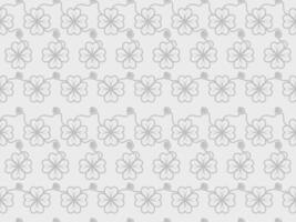 Abstract floral seamless Thai pattern, gray and white modern shape for design, porcelain, chinaware, ceramic, tile, ceiling design, texture, wall, paper and fabric, illustration EPS 10. vector