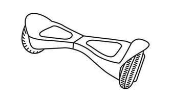 self-balancing gyro two wheeled board scooter or hoverboard isolated on white background. vector