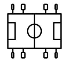 Table football line icon, Amusement park concept, foosball sign on white background, Table soccer icon in outline style for mobile concept and web design. vector