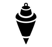 Plumb bob thin line icon set. Plumb bob icon on the white background. vector