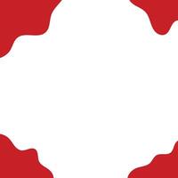 white background with red frame design template vector