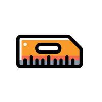 Icon ruler with color style suitable for design and schools vector