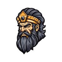 illustration of ancient babylon men with beard vector