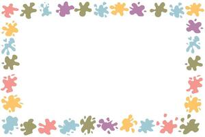 Background of colorful splashes. Bright spots, paint, set of design elements. vector