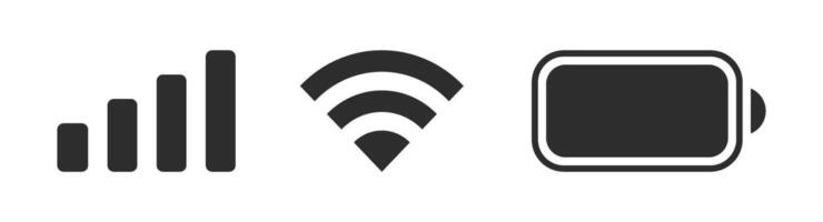 Notification bar battery wifi signal icons illustration vector