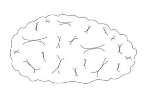 Printable Halloween brain coloring page. Fun and creative Halloween activity for kids to enjoy spooky drawing. vector