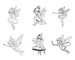 Collection of Tinker Bell illustration - TinkerBell Clipart Design vector