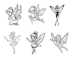 Collection of Tinker Bell illustration - TinkerBell Clipart Design vector