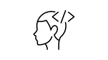 development outline icon animation. transparent background video