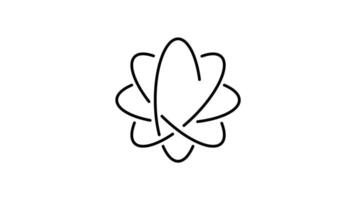 information technoligies outline icon animation. transparent background video
