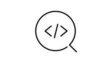 Programas desenvolvimento esboço ícone animação. transparente fundo video