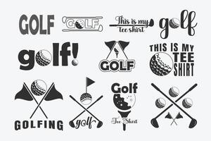 Dynamic Golf Typography Bundle, Elevate Your Golf Game Typography Set, Golf Typography, Trendy Golf Typography Graphics Pack vector