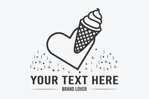 Ice Cream monogram , Bakery Emblem Collection, Ice Cream Logo Templates, Bakery Monogram Design Elements, Classic Bakery Initials , Bakery Crests and Monograms vector