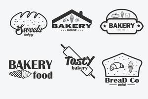 Bakery Typography Bundle, Bakery Typography Logo, Style Bakery Logo Templates, Bakery Logo Design, Classic Bakery Initials , Stylish Bakery Signature Graphics, Fancy Bakery Monogram Icons vector