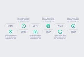 Neumorphic flow chart infographic. Creative concept for infographic with 6 steps, options, parts or processes. vector