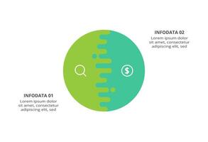 Creative concept for infographic with 2 steps, options, parts or processes. Business data visualization. vector