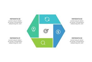 Creative concept for infographic with 4 steps, options, parts or processes. Business data visualization. vector