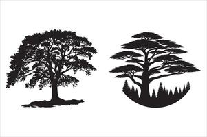 tree silhouette art vector