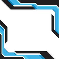 Futuristic geometric border blank square background vector