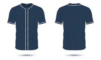Baseball jersey uniform template front and back view vector