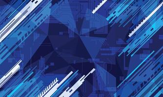 Blue background futuristic technology abstract geometric shapes vector