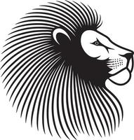 Lion head silhouette on white background vector