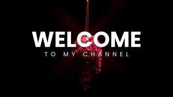 The words Welcome to My Chanel with animation and neon nuances, can be used for openings video