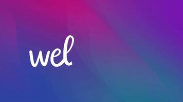 Welcome text banner intro outro video